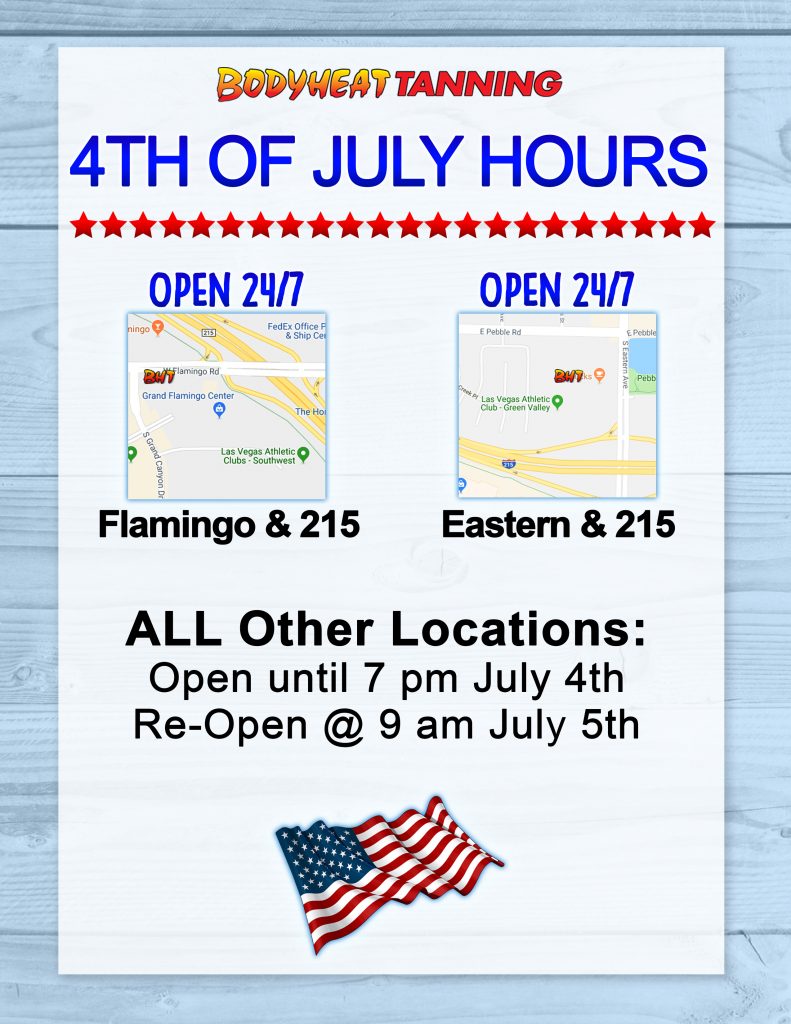 Holiday Hours Bodyheat Tanning