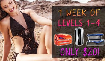 $20 One Week of Tanning in Levels 1 - 4